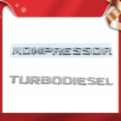 3D Premium TURBODIESEL KOMPRESSOR compressor for CLK SLK SL CLS ML A B C S R Class Hood Fender trunk Rear Emblem Badge Sticker