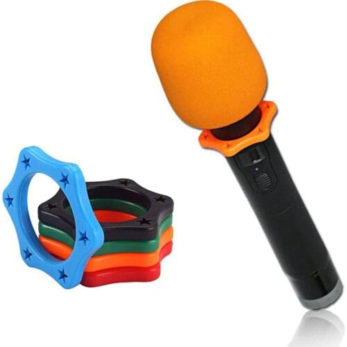 5Pcs Microphone Silicone Skidproof Circle KTV Mic Anti-slip Replacement Ring Musical instrument accessories