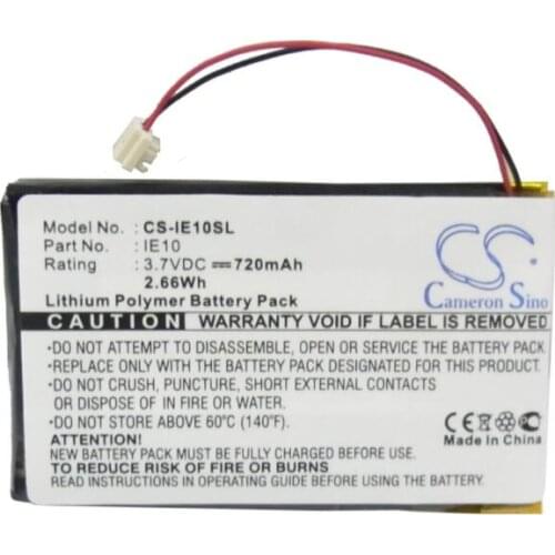 Cameron Sino 720mAh battery for IRIVER E10 E10CT HDD Jukebox IRI-E10 MP3, MP4, PMP Battery