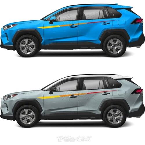 Car sticker FOR 2020 Toyota RAV4 body decoration modified RAV4 decal foil color bar