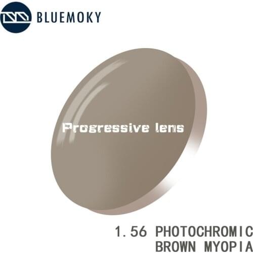 BLUEMOKY Prescription Photochromic Lenses 1.56 1.61 1.67 Hyperopia Myopia Optical Lens Multifocal Progressive Photochromic Lens
