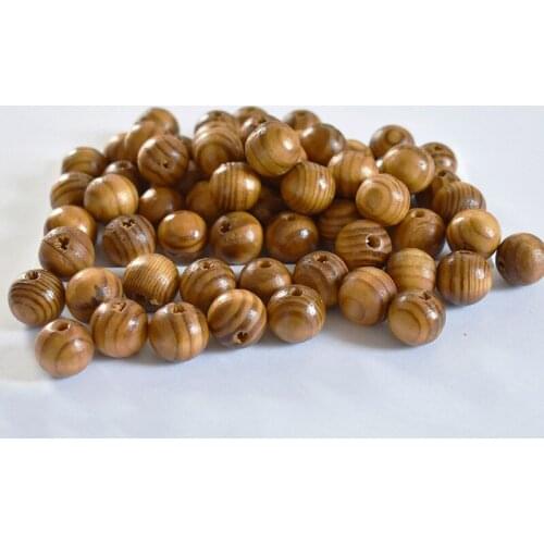 100Pcs Coffee Stripes Loose Space Beads For Jewelry Marking Bracelet Charm Needlework Wooden Beads Accessories Jewelry Finding