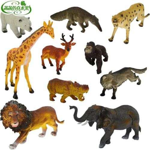 Childrens Zoo Dinosaur Toy Set Simulation Animal Model Simulation Large Tiger Lion Boy Girl Gift