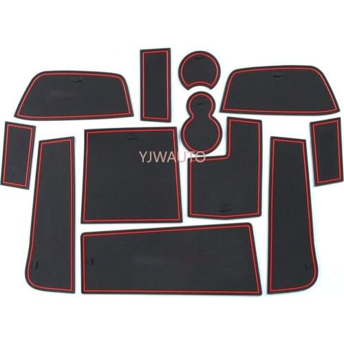 Door Slot Mat for VW JETTA VS5 Gate Groove Cushion Car Door Rubber Cup Holder Mats Anti-slip Carpets Position