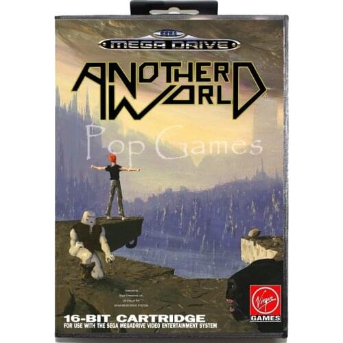 Another World with Box with Box for 16 bit Sega MD Game Card for Mega Drive for Genesis Video Console