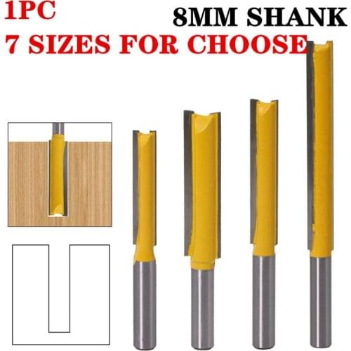 1pc 8mm Shank Long Straight/Dado Router Bit 73,77,83,88,95,109,112mm Length Woodworking cutter Wood Cutting Tool