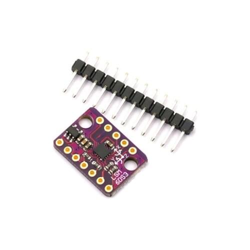 GY-LSM6DS3 LSM6DS3 Accelerometer Gyro Embedded Digital Temperature Sensor Module SPI IIC I2C Interface Module 8kb FIFO Buffer 5V