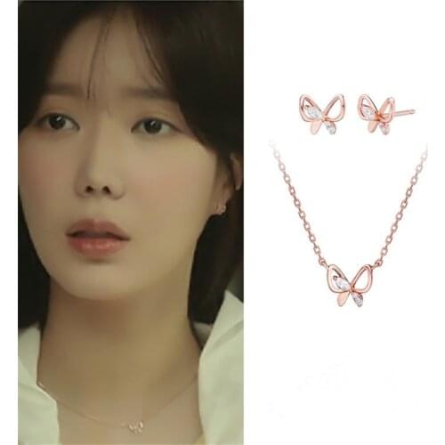Korean Drama When I was the most beautiful Lim Soo Hyang Same style Earrings Korean style elegant high quality Butterfly Earring