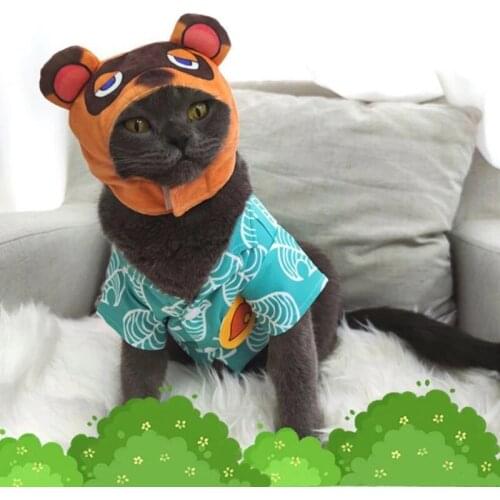 Cat Dog Pets Games Animal Crossing Cosplay Headgear Costume Toys Cute Pet Hat Funny Plush Headgear Halloween Brinquedos Props