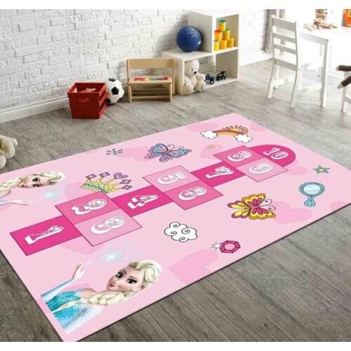 Elsa And Anna Hopscotch Patterned Carpet ,Non Slip Floor Carpet,Teens Carpet,Turkish Rug