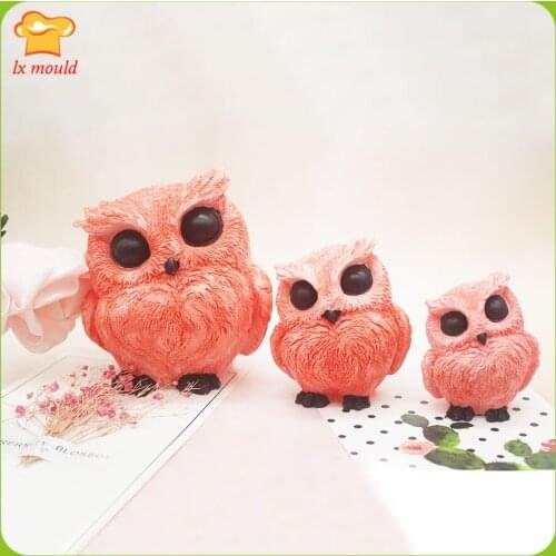 LXYY New Owl Silicone Moulds Aromatherapy plaster candle home handmade soap diy baking fondant tool