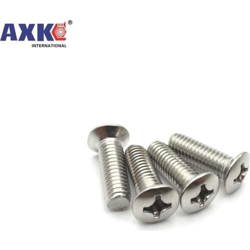 M2 M2.5 M3 M4 M5 M6 GB820 DIN966 A2-70 304 Stainless Steel Cross Recessed Phillips Raised Countersunk Head Half Oval Screw Bolt