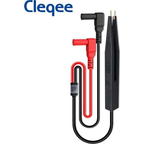 Cleqee P1510 SMD Clip component LCR testing tool Multimeter tester meter Pen probe lead tweezers Compatible with Fluke for Vichy