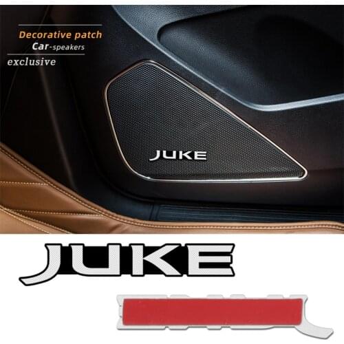 4pcs 3D aluminum speaker stereo speaker badge emblem Sticker for Nissan JUKE Accessories Car-styling