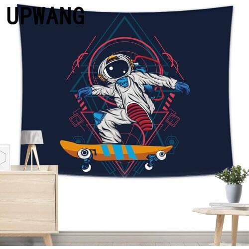 Space Astronaut Tapestry Wall Hanging Sandy Beach Picnic Rug Camping Tent Sleeping Pad Home Decor Bedspread Sheet Wall Cloth
