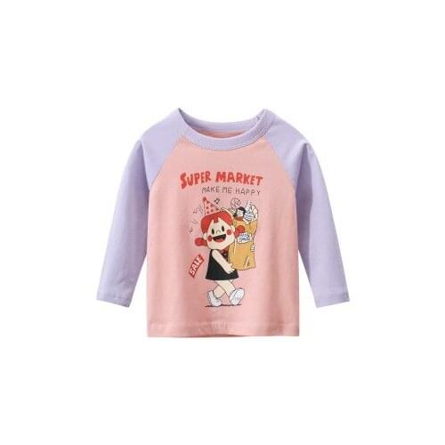 2020 Autumn New Baby Girls Long-sleeved T-shirt Childrens Clothing Toddler Boys Cartoon Cotton Bottoming T Shirt Baby Clothes