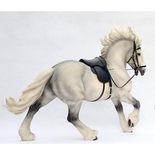 About 53CM Simulation PVC Shama War Horse Sitting Riding Animal Model Mount Adult Collection Gift Indoor Display