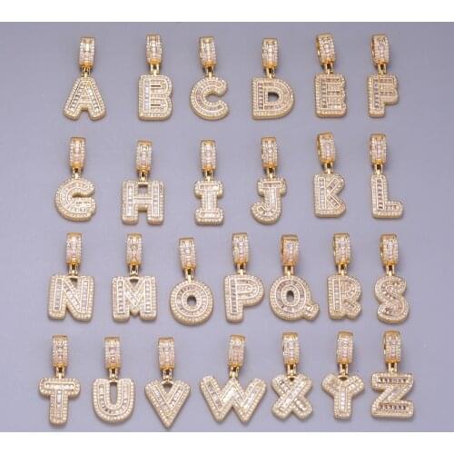 Juya DIY 33*13mm Gold A-Z Initial Letter Charms Alphabet Pendant for Handmade Necklace&Bracelets Name Jewelry Making Accessories