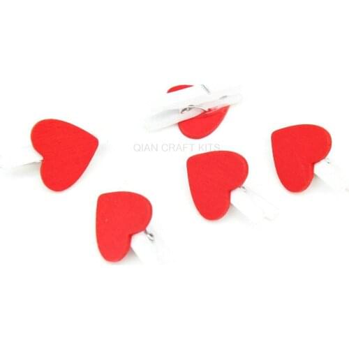 200pcs mini heart clothespins - natural wood clothes pin - small photo wood clip - wedding favors - party favor hair clips