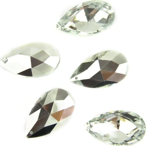 38mm-76mm Clear With Silver Back Mesh Shape Crystal Chandelier Pendants Parts Beads Hanging Crystals For Chandelier