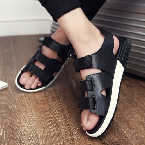 Sandalias Playa Hombre Sport Sandals Men Zandalias Hombre Sandalen Heren Safety Summer Beach Flip Flops Leather Sandalet Erkek