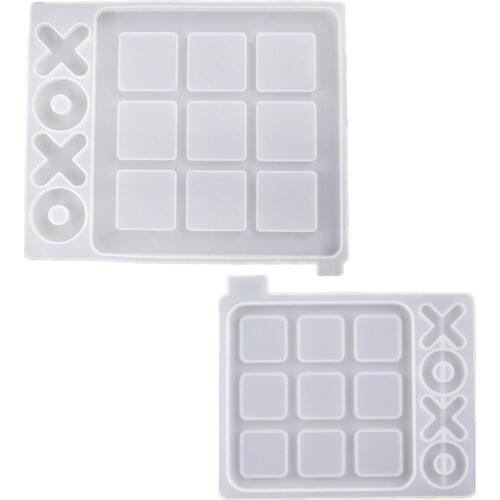 Noughts and Crosses Game Silicone Mold for Fun Tabletop Game #W0