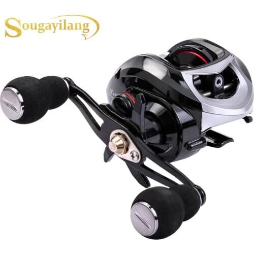 Sougayilang 18+1BB Fishing Reel Strong Drag Power 10kg White/Black Right/Left Handed Carp Fishing Wheels Fishing Tracking Pesca