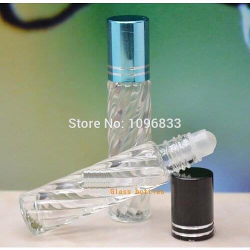 4ML 4CC Glass Perfume Bottle Roller bead ball on, Essential Oil Parfum Vials Portable Sample Refillable Empty Bottles, 50pcs/Lot