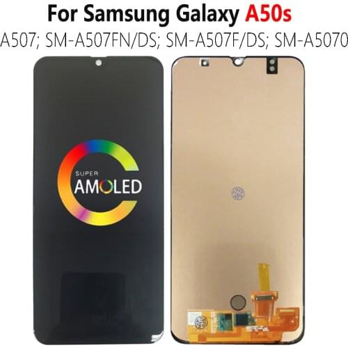 Super AMOLED For Samsung Galaxy A50s 2019 A507FN LCD With Frame Display A507 SM-A507F/DS LCD Touch Digitizer Screen Assembly