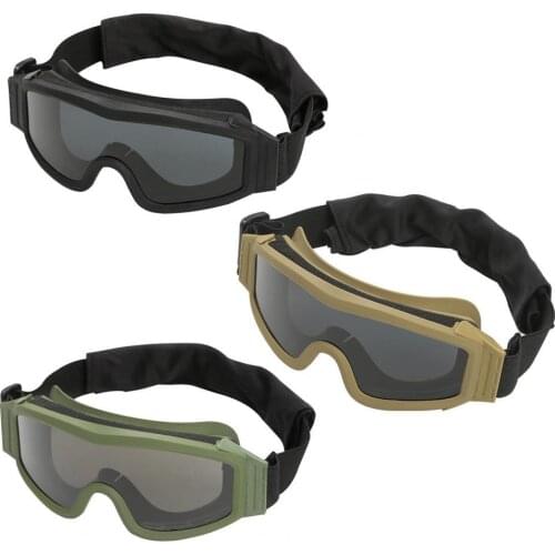 Tactical Goggles Shooting Glasses Motorcycle Windproof Paintball Wargame Military Goggles 3 Lens Black Tan Green