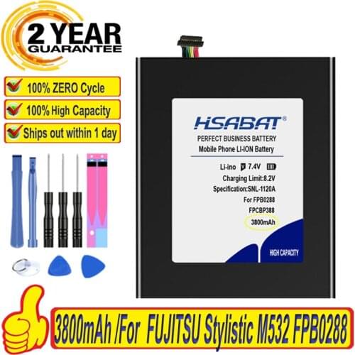 Top Brand 100% New 3800mAh FPCBP388 Battery for FUJITSU Stylistic M532 FPB0288 CP568120-02 Batteries + free tools