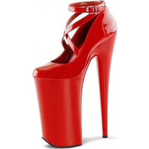 Sexy Red Patent Leather Pumps Women Shoes Super High Platform 20CM Women Sexy Stiletto Heels Party Dress Shoes Night Club Shoes