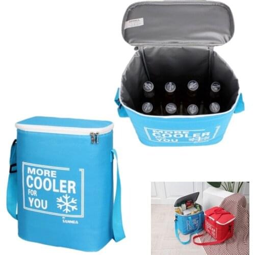 Large Capacity Outdoor Beer Picnic Bag Handheld Insulation Pack Bag for Picnic Food Warm Bag Cooler Tote Lunch Insulated Cold