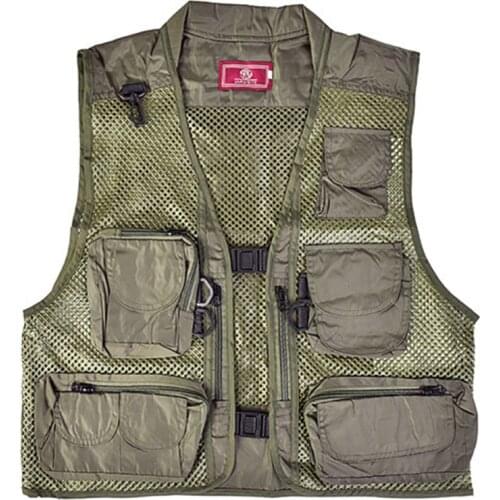 Fishing vests Quick Dry Multifunctional Polyester Fishing Clothing Multi-Pocket Waistcoat Hunt Hike Fisherman Clothes