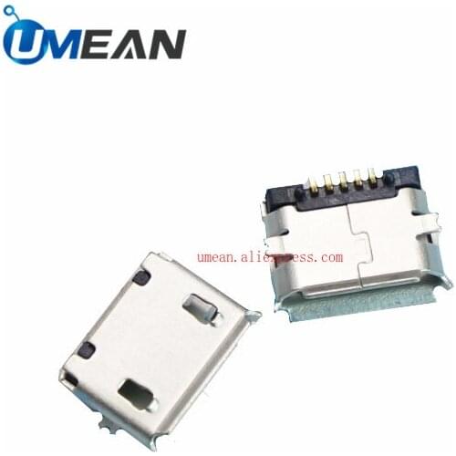 10pcs/lot Female Micro USB Connector 5Pin SMD microusb Jack DIY PCB welding socket for mobile phone