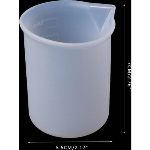 100ml Measuring Cup Silicone Resin Glue Tools Jewelry Making Handmade Craft DIY
