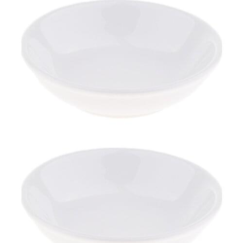 2 Pcs Replacement Ceramic Dish For Lamp Wax Tart Oil Warmer Round