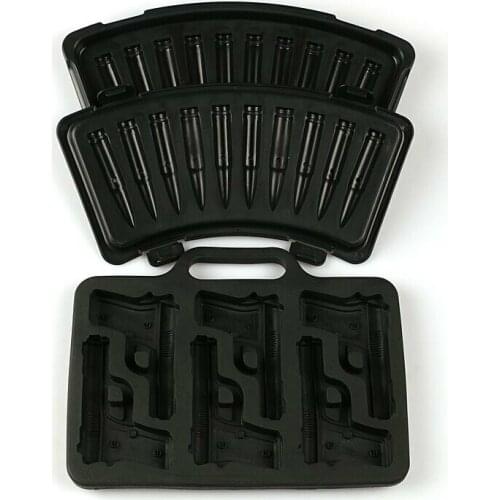 2PCS DIY Ice Cube Mold Gun Bullet Shape Silicone Ice Tray Fruit Ice Cube Cream Maker Kitchen Bar Drinking Accessories