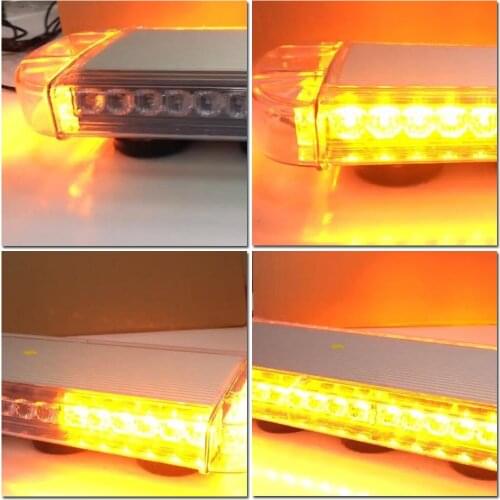 48W Yellow Led Strobe Light 15 Kinds of Flashing Light Bar with Sucker LED6438 lantsun
