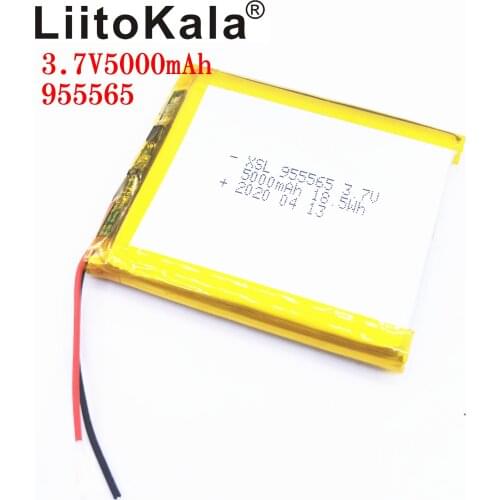 XSL 3.7V 955565 5000mAh Polymer Lithium LiPo Rechargeable Battery For GPS PSP DVD PAD E-book tablet pc laptop power bank video