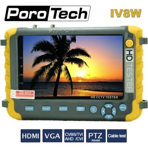 NEW 4 IN 1 5MP AHD TVI 4MP CVI Analog Security Camera Tester IV8W 5 Inch CCTV Tester Monitor VGA HDMI Input UTP Cable Test
