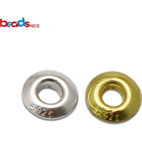 Beadsnice Sterling Silver Bead Caps For Jewelry Making DIY Bracelets/Necklaces ID37150