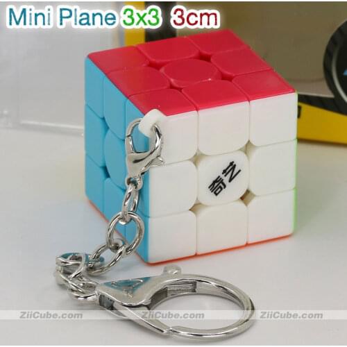 QiYi Keychains Mini Cube 2.0 3.0 3.3 3x3x3 Plane Small Cube Magical Cubo 3x3 Gan 330 Keychain Colorful SchoolBag Accessories