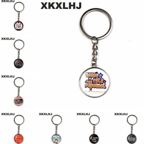 XKXLHJ Fashion Quote I Am A Mistress Who Dechire key chain jewelry merci maitresse Glass Cabochon Keyring Gift for Women Pendant