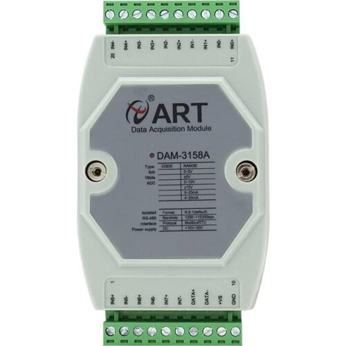 DAM3158A Analog Quantity Acquisition Module 8 Channels Voltage and Current Acquisition 4-20ma to Rs485 Isolation