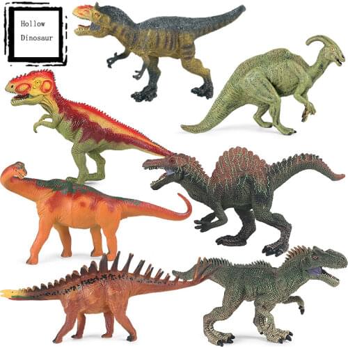 Childrens simulation dinosaur animal model static toy decoration Parasaurus Spinosaurus Allosauru Behemoth dragon Hollow Figure