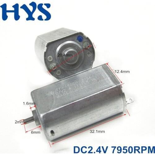 HYS DC 2.4V 7950rpm Mini Motor Shaver DC2.4V hair clipper motor replace 2657/2852 Boat Car model Motors High Speed Micro motors