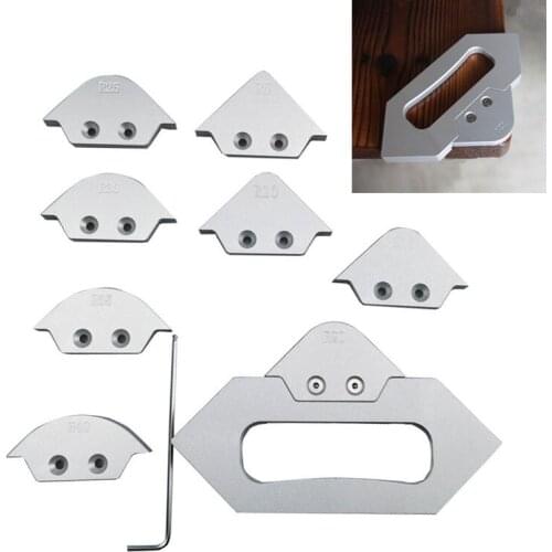 Half Round Corner Radius Quick Jig Positioning Template R angle Locator Aluminum Alloy Engraving Machine for Woodworking