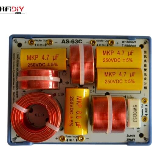 HIFIDIY LIVE AS-63C 2.5/3 Way 3 speaker Unit (Tweeter +mid-bass +bass) HiFi Speakers audio Frequency Divider Crossover Filters