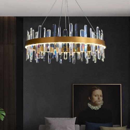 Crystal chandelier restaurant designer light luxury post-modern atmosphere creative living room bedroom led crystal chandelier